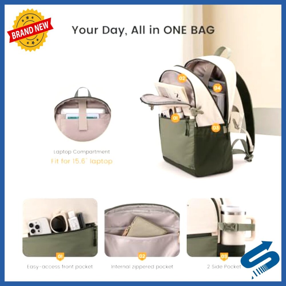 Chic Versatile Everyday Backpack Lightweight Wate… - image 3